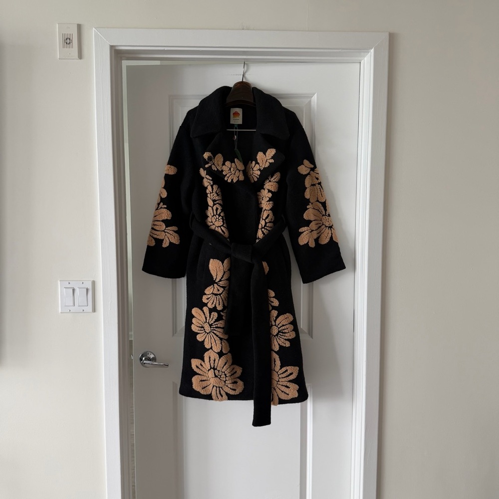 Farm Rio Bold Flowers Black Fleece - Picture 4 of 8